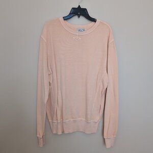 KJPs Anchorknit Coastal Crewneck peach sweatshirt XL Made in USA EUC
